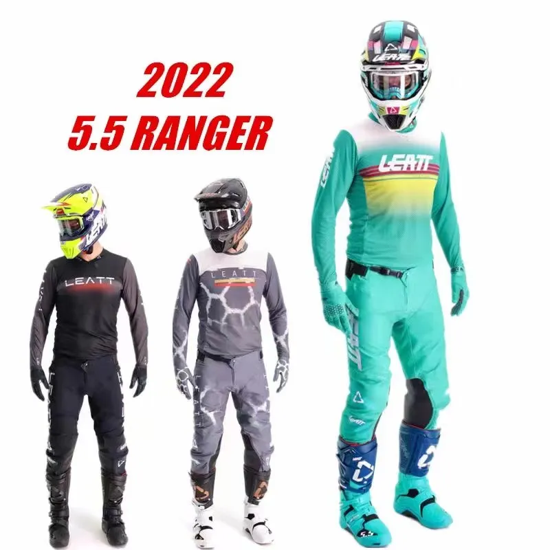 Leatt Motorcycle Jersey Pants Gear Set Motocross Combo MX BMX Dirt