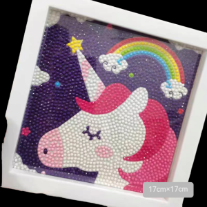 Diamonds Painting for Kids Kraftangan Kanak Diamonds Painting with Frame and Tool Kit Art Craft Kid