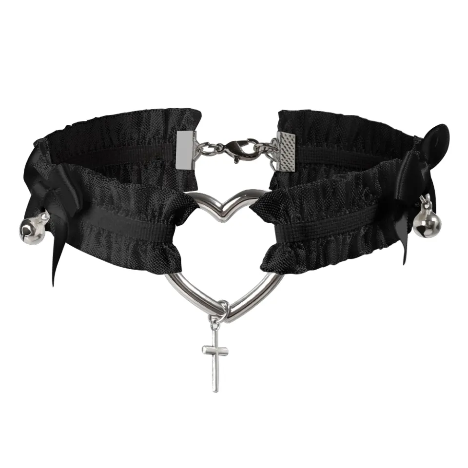 Sexy Lace Garter Belt Hollow Heart Cross Dark Punk Leg Ring Adjustable  Garters Bow Bell Cosplay Harness Gifts Gothic Lingerie