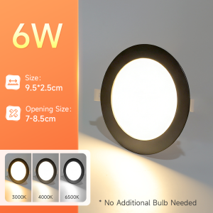 CANMEIJIA LED Downlight Round 6W 9W 12W 18W Recessed Downlight Panel Celling Home Lampu 3 Colors Daylight Warm Cool [5 Year Warranty]