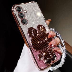 เคสโทรศัพท์สำหรับ Samsung A17 A56 A36 A16 A55 A35ฝาหลังที่มีที่ใส่และสายคล้อง A24 A14 A05S A13ได้5ก. ตัวปกป้องกล้องถ่ายรูปฝาหลัง A04S พร้อมที่ยึดและสายรัด