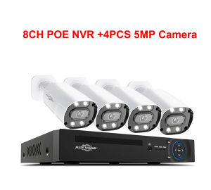 8CH 4K POE NVR Security 25Fps 5MP Camera System Kit CCTV Two Way Audio AI Face Detect Outdoor Video Surveillance IP Camera Set