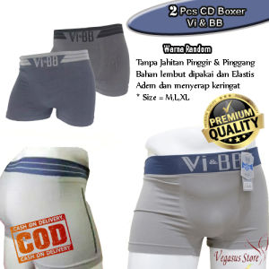 3 Pcs Celana Boxer Pria Premium Boxer Vi&BB Tanpa Jahitan-Promo 3 Pcs