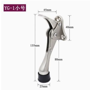 iPii Alloy Kick Down Door Stopper Anti Collision Floor Door Holder Heavy Duty Foot Operated Door Stop Rubber Door Holder