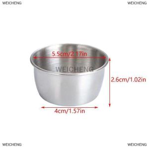 [COD] WEICHENG Nước Sốt ngâm bát 304 thép không gỉ ngâm chén tròn Nước Sốt món ăn 50 60ml Mini tái sử dụng gia vị chén ngâm