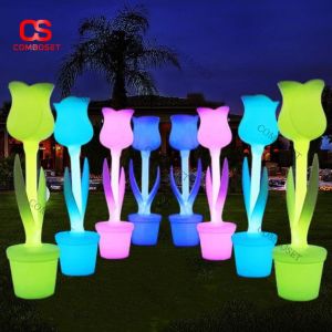 Đèn Sàn RGB Hoa Hồng Chống Thấm Nước Trang Trí Sân Vườn Khu Du Lịch