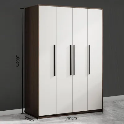 Solid Wood Wardrobe With Study Table Storage Cabinet 2/3/4/5 Doors Wardrobe with Drawers Wardrobe Cabinet