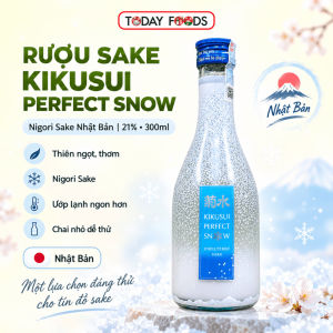Rượu Sake Nigori Kikusui Perfect Snow 21% 300ml – Sake Nhật thiên ngọt thơm đậm vị