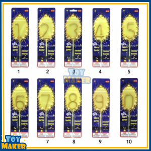 RTW SPARKLING GOLD CANDLES / Birthday candles/ Sparkling number candles kids toys