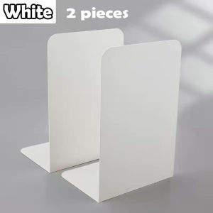 2PCS Metal Bookends Stand L-shaped Desktop Stand Metal Bookends Heavy Duty Book Stand Book Shelf