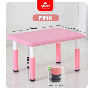 031-69 SPEEDS Meja Belajar Anak Rectangular HDPE Kids Table Meja Persegi Panjang TK Paud Colorful
