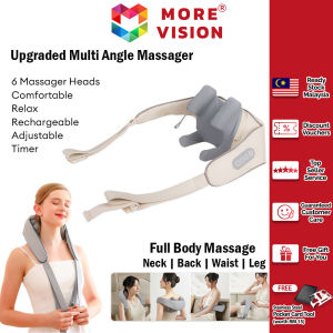 Upgraded Multi Angle Neck Shoulder Massager Wireless Body Kneading Muscle Massage Relax Hot Shawl Pain Relief 肩颈按摩器