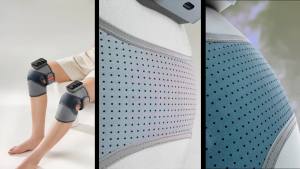 Cordless Knee Massager with Heat Vibration for Pain Relief MAXwarm 4.0[2025 Upgraded] - Electric Heated Knee Brace with 5 Heat Levels and 3 Massage Mode Gifts for Men Women (Grey Pair)