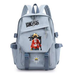 One Piece Luffy School Bag Elementary School Students Junior High School Trend Large Capacity Childrens Spine Light Backpack