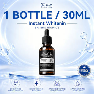 【FDA Approved】Teashell 5% Niacinamide Whitening Serum Vitamin C Alpha Arbutin Brightening Dark Spot Remover Redness Relief Pore Minimizer Face