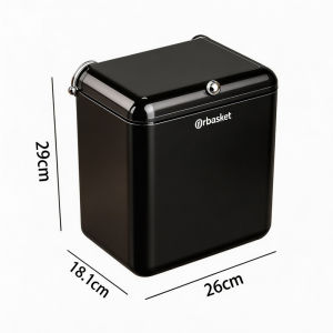 [SG]Suction cup wall-mounted trash can household use lidded large capacity bathroom narrow wastebasket