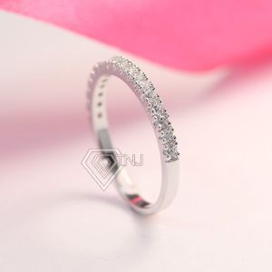 Nhẫn bạc nữ bản nhỏ đính đá đẹp NN0185 - Trang Sức TNJ