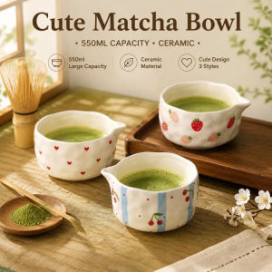Ceramic Japanese Matcha Bowl Cute Hand-Pinched Irregular Tea Bowl 550ml Home Daily Use As Gift