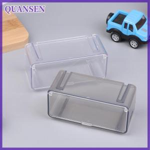 QUANSEN กล่องโชว์รถยนต์1ชิ้นกล่องเก็บของวางซ้อนกันได้กันฝุ่นใสแบบไม่มีรถโมเดลรถทำจากอัลลอยด์แบบหล่อสำหรับเด็ก