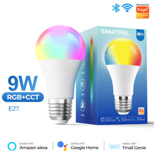 SMATRUL TuyaWifi 15W Smart Light Bulb E27 RGB LED Lamp Dimmable Timing with Smart Life APP Voice Control for Google Home Alexa Tmall Genie