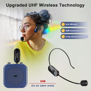 2 In 1 yang Dapat Diisi Ulang Mikrofon Penerima & Pemancar Nirkabel 2.4G Transmitter Jarak 50M Headset & Mikrofon amplifier microphone Audio Microphone Mikrofon Mic Nirkabel Headset Mikrofon Tanpa Kabel