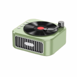 SWALLOWED HiFi Sound Vinyl Record Player Rich Bass Waterproof Mini Wireless Bluetooth Speaker Vintage Style USB Interface Portable Speaker Outdoor Use