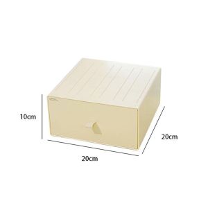 NBANLIKE Có thể xếp chồng Hộp đựng ngăn kéo Sức chứa lớn Tiết kiệm không gian Hộp đựng văn phòng phẩm Đa chức năng Nhựa Hộp đựng mỹ phẩm Dành cho gia đình