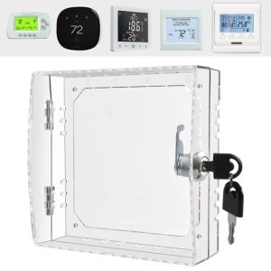WAPKTY Trong suốt Hộp khóa điều nhiệt Có khóa Chống phá hoại Bộ bảo vệ bộ điều nhiệt có khóa. Thực tế Có chìa khóa Hộp điều nhiệt gắn tường Dành cho văn phòng.