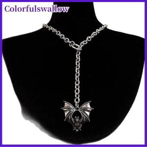 Colorfulswallow Punk Stud Vòng cổ Gothic đồ trang sức BAT cường điệu Y2K O-ring thiết kế hợp Thời Trang Choker cho phụ nữ người đàn ông