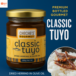 Cheche Gourmet Tuyo 200g | Classic bottled tuyo or dried fish in Olive Oil | Best Pasalubong | Ulam Ready | Ready to eat healthy tuyo