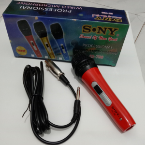 MICROPHONE KARAOKE KABEL WARNA HITAM MIKROFON VOCAL COLOKAN BESAR