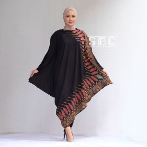 Dress batik wanita kondangan mewah terbaru