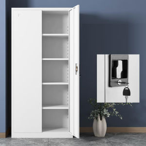 (Assembly required)High Quality Durable Two Swing Doors With Key Lock Metal Filing Cabinet For Office Document Organization