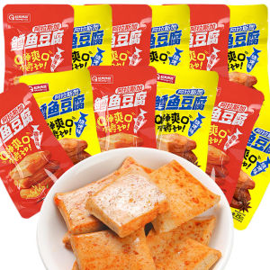 25g 即食香辣烧烤味鳕鱼豆腐休闲零食Instant Spicy Barbecue Flavor Casual Snacks