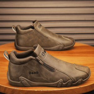 Mens Shoes Spring 2024 New High-Top Casual Shoes Mens Work Work Shoes Trendy All-Matching Outdoor Climbing Boots