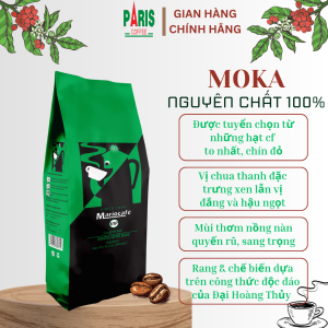 Cà phê hạt/bột Mario - 100% Moka - Chua thanh nhẹ nhàng vị đắng ngọt (Pha máy/phin) [1kg]