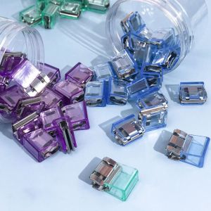 SJJL 1/10pcs No-Damage Push Clips Reusable Clear Binder Clips Durable Page Corner Anti-Curl Trouser Hem Clips Home  Office