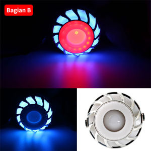 BG-Lampu Stop Rem Belakang Projie Rainbow Spiral Bulat Kotak Universal