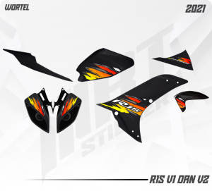 Striping R15 - Stiker Transparan R15 v1 dan v2 Retro Keren (Sudah Terpotong)