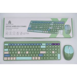 Keyboard+Mouse Wireless GADONX GX-WKM-1 คีบอร์ดเมาส์ สีพาสเทล สุดฮอต สวยหวานน่ารัก รับประกันสินค้า 2 ปี