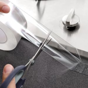 Kitchen Sink Waterproof Mildew Strong adhesive tape Bathroom Toilet Crevice Strip Transparent Self-adhesive Pool Water Seal