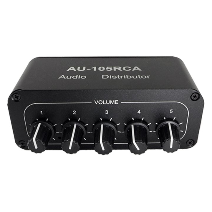 5CH Audio Distributor Stereo Audio Mixer 1 Input 5 Output RCA Splitter