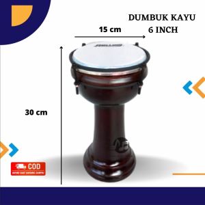 Darbuka Paling Murah Anak ukura 6 inch Dumbuk Marawis Hadroh Banjari Terbang Tumbuk Kayu