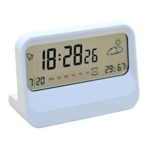 Alarm Clock with Weather Date Digital Clock Large Display Operated Desk Clocks for BedroomLivingroomOffice