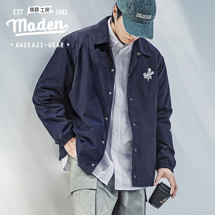 Maden thương hiệu Nhật Bản Retro 2025 mới cổ áo khoác Jacket thêu màu ...