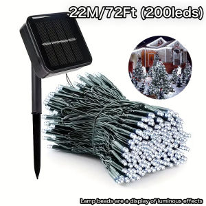 22M 200LED Outdoor Solar Led String Light Garland Festoon Led Lights Waterproof Christmas Wedding Decoration for Home Garden