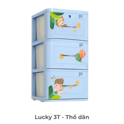 Chính hãng Qui Phúc tủ nhựa trẻ em 4 tầng Lucky ngang 38cm sâu 41cm