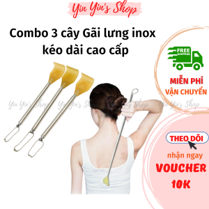 Combo 3 Cây Gãi Lưng Inox Kéo Dài Bằng Nhựa Cao Cấp