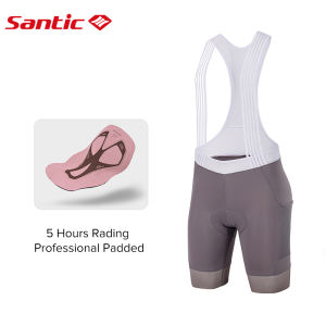 Santic กางเกงขาสั้นสำหรับขี่จักรยานผู้หญิงสวมใส่กลางแจ้งจักรยานขี่จักรยาน 5 ชั่วโมงขี่ถุงน่อง 4D เบาะ MTB จักรยานถนนกางเกงขาสั้น WL3C05163
