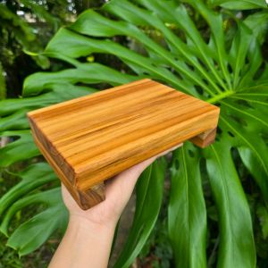 ที่วางของเอนกประสงค์ไม้สัก ขนาด15x20ซม. สูง5ซม. หนา2ซม.  แข็งแรง ทนทาน ทนทุกสภาพอากาศ ที่วางของ ไม้สัก ชั้นวาง ชั้นวางของ ที่วางของเอนกประสงค์